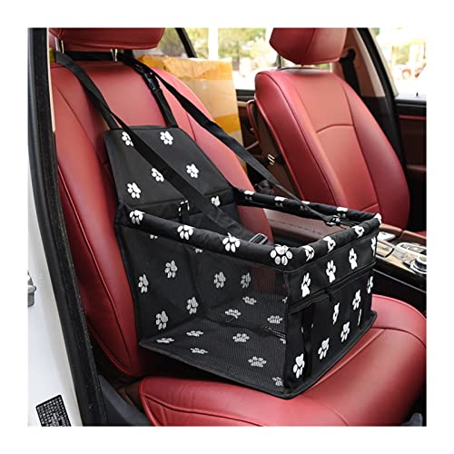 Hundedecke Auto-Haustiertransportbox, zusammenklappbarer Hunde- und Katzensitz, Reisetasche, Auto-Sicherheitskorb Autositzbezüge (Color : 40x30x25cm Black) von BUUNHI