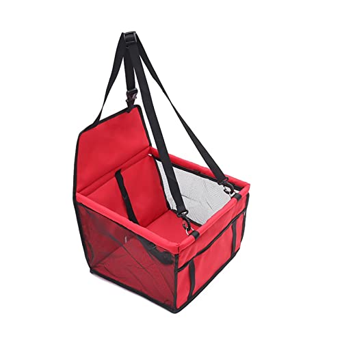 Hundedecke Autositzbezug für Hunde, Faltbare Hängematte, Haustier-Reisetasche, Transport von Katzen und Hunden Autositzbezüge (Color : Style2 Red) von BUUNHI