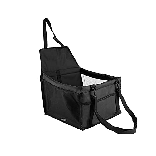 Hundedecke Basket Folding Hammock Pet Carry Katzen- und Hundesicherheits-Reisekorb Autositzbezüge (Color : Black) von BUUNHI