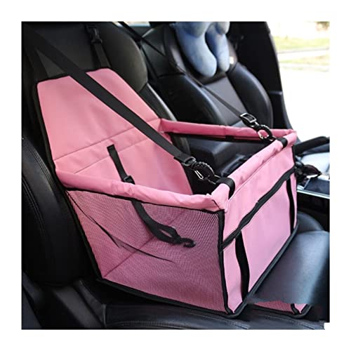 Hundedecke Hund Autositzbezug Faltbare Hängematte Pet Back Bag Carry Small Dog Transport Autositzbezüge (Color : Pink, Size : with Zipper) von BUUNHI