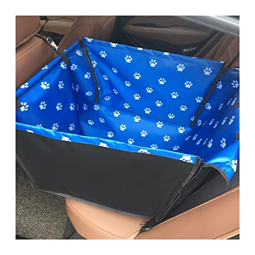 Hundedecke Pet Carrier Hundeautositzkissen Federmatratze Hundetransport Autositzbezüge (Color : Blue Footprint, Size : 60x35x50cm) von BUUNHI