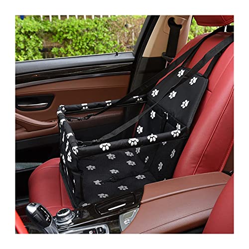 Hundedecke Pet Dog Carrier Autositzbezug Kissen Carry Dog Bag Car Travel Folding Hammock Autositzbezüge (Color : Black) von BUUNHI