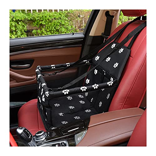 Hundedecke Pet Dog Carrier Autositzbezug Kissen Carry House Cat Puppy Bag Car Travel Folding Hammock Autositzbezüge (Color : Black) von BUUNHI