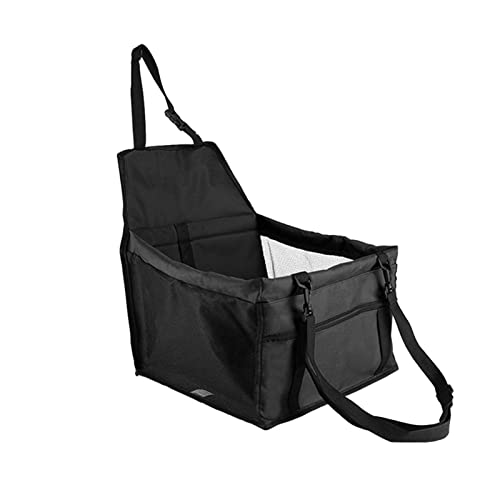 Hundedecke Pet Dog Carrier Autositzbezug Kissen Faltbare Hängematte Hundetasche Korb Pet Carrier Autositzbezüge (Color : Black) von BUUNHI