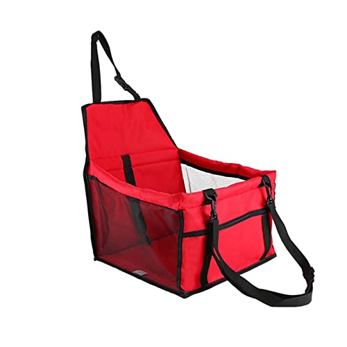 Hundedecke Pet Dog Carrier Autositzbezug Kissen Faltbare Hängematte Hundetasche Korb Pet Carrier Autositzbezüge (Color : RED) von BUUNHI