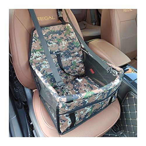 Hundedecke Travel Dog Autositzbezug Faltbare Hängematte Pet Bag Reisen mit Katzen und Hunden Autositzbezüge (Color : Green Camouflage, Size : 40x30x25cm) von BUUNHI