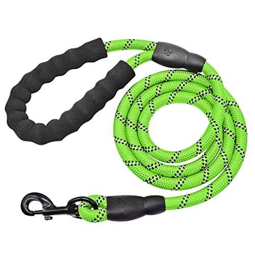 Hundeleine Hundeleine Nylon-Hundeleine für kleine, mittelgroße und große Hunde Verstellbare Führleine (Color : Green, Size : 150cm) von BUUNHI