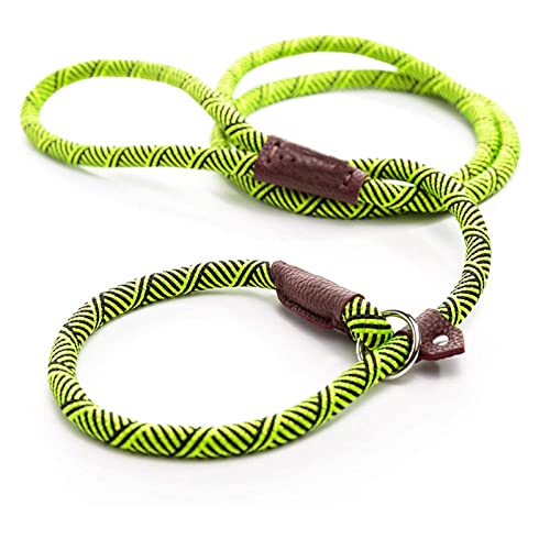 Hundeleine Verstellbare Halsbandleine unterstützt große mittelgroße Hunde Verstellbare Führleine (Color : Yellow, Size : M) von BUUNHI