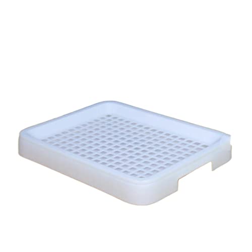 Hundetoilette Chinchilla-Toilette, Kaninchenzubehör, große Urinal-Bettpfannenschublade mit unterem Netz, spezielle Haustiertoilette Haustiermatte (Color : White) von BUUNHI