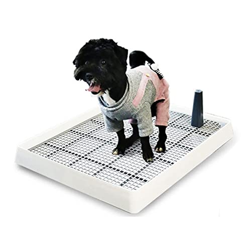 Hundetoilette Hund Tablett Training Toilette Töpfchen Indoor Einfache Flache Mesh Mit Säule Für Welpen Pad Halter Haustier Liefert Haustiermatte von BUUNHI