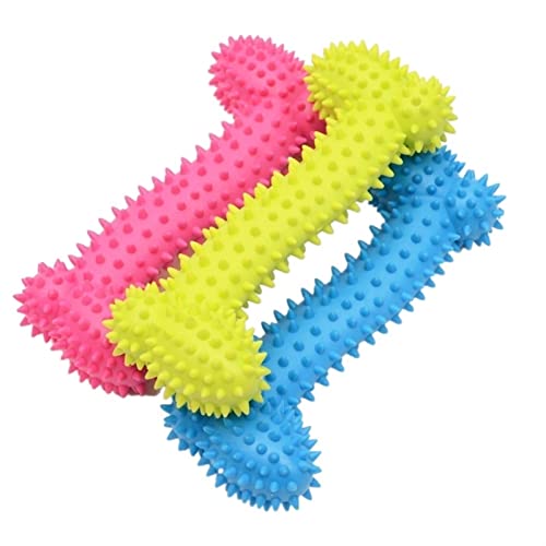 Kauspielzeug für Hunde 1pc Zufällige Farbe Haustier Spielzeug Für Kleine Hunde Gummi Widerstand Zu Kauen Training Spielzeug Haustierspielzeug (Color : Solid Bones) von BUUNHI