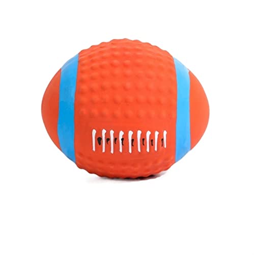 Kauspielzeug für Hunde Haustiere Hund Quietschen Sound Spielzeug Lustige Wurfbälle für Hundespielzeug für kleine große Hunde Haustierspielzeug (Color : Rugby Ball-L) von BUUNHI