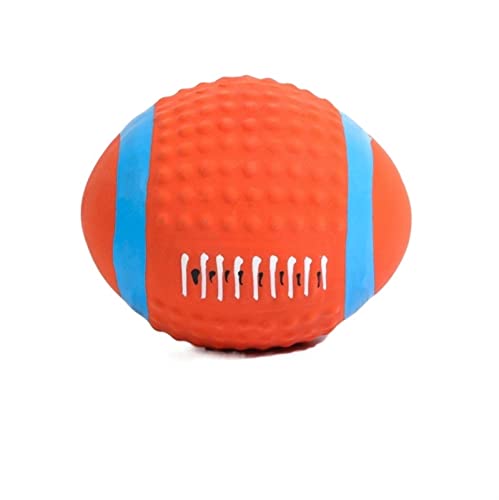 Kauspielzeug für Hunde Haustiere Hund Quietschen Sound Spielzeug Lustige Wurfbälle für Hundespielzeug für kleine große Hunde Haustierspielzeug (Color : Rugby Ball-S) von BUUNHI