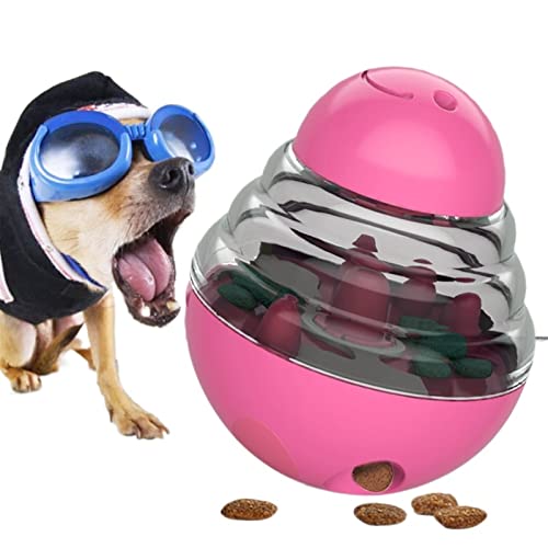 Kauspielzeug für Hunde Lustiges Haustier, das Leckagefutterbehälter schüttelt, Welpenkatze, langsames Futter, Haustierbecher, Spielzeug Haustierspielzeug (Color : Red, Size : 2pcs) von BUUNHI