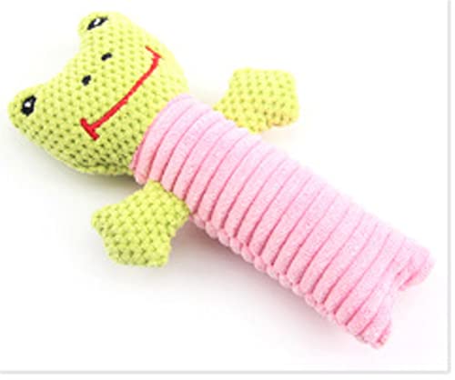 Kauspielzeug für Hunde Niedliches Haustier-Hundekatze-Plüsch-Quietsch-Hundespielzeug, interessantes, langlebiges Fleece-Kau-Haustier-Backenzahnspielzeug Haustierspielzeug ( Color : Pink , Size : Yello von BUUNHI