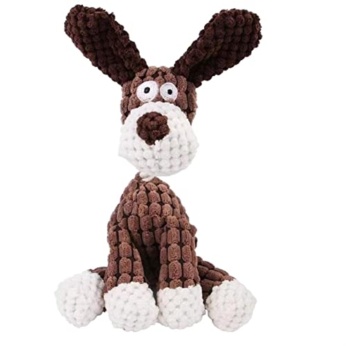 Kauspielzeug für Hunde Plüsch-Sound-Spielzeug für Hunde, die Zähne kauen, bissfestes Welpen-Hunde-Hundetrainingsprodukt Haustierspielzeug (Color : Brown Donkey) von BUUNHI