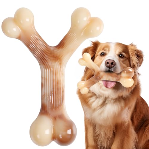 BUY IT ONCE Wishbone Kauspielzeug für aggressive Kauer, unzerstörbarer Nylonknochen, robust, langlebig, Hundespielzeug, Welpenspielzeug, Zahnreinigung für mittelgroße und große Haustiere, 15,2 cm von BUY IT ONCE