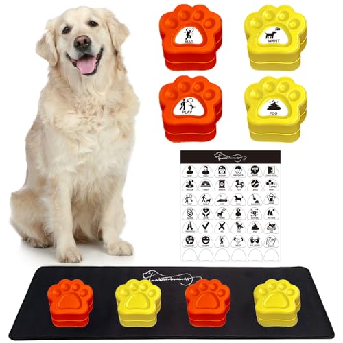 BUYVIKAY Dog Buttons-bunte Hundeknöpfe, sprechende Hundeknöpfe, Haustier-Trainingsknopf-Set, Hundeknöpfe für die Kommunikation von BUYVIKAY