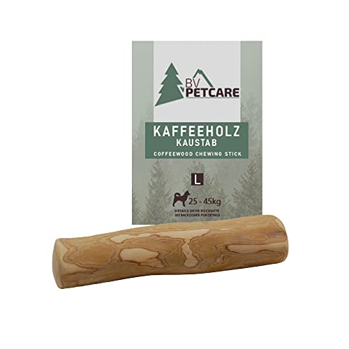 BV Petcare | Kaffeeholz Kaustab, Kau Knochen aus Kaffeeholz, natürliches Hundespielzeug für Hunde - L - für Hunde bis 45 kg von BV Petcare