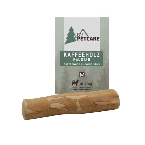 BV Petcare | Kaffeeholz Kaustab, Kau Knochen aus Kaffeeholz, natürliches Hundespielzeug für Hunde - M für Hunde bis 25 kg von BV Petcare