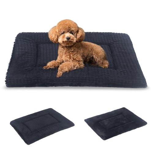 BVAGSS Orthopädisches Hundebett, Waschbar Hundekissen flauschig Hundematte, Umkehrbar Weiche und Warme Hundematte für klein mittel große Hunde XH079 (76x50x4cm,Dark Grey) von BVAGSS