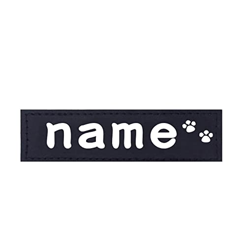 Hundegeschirr, personalisierbar, aus Polyurethan, mit Namensschild, reflektierend, DIY-Etikett, Aufkleber, personalisierbar, personalisierbar, für mittelgroße und große Hunde, Name mit Pfote, Größe S, von BVFR