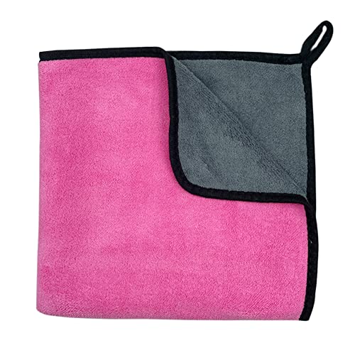 Pet Shop Reinigungstuch, tragbar, für Hunde und Katzen, schnell trocknend, Haustierfaser-Handtuch, saugfähig, Haustier-Badetuch, Haustierzubehör, Rosa, 25 x 25 cm von BVFR