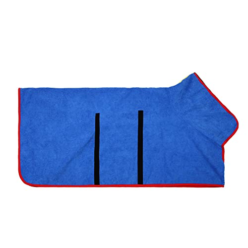 Schnelltrocknendes Bademantel für Katzen und Hunde, Mikrofaser, saugfähig, für große und kleine Hunde, Haustier-Badezubehör, Blau, XL von BVFR