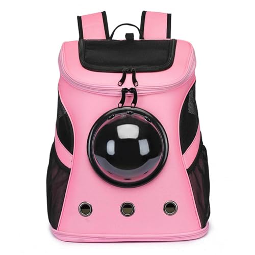 BWCKMTSC BWCKMTSC Katzen-Rucksackträger | Tragbarer Reise-Haustiertransporter | Belüfteter Raumkapsel-Haustierrucksack | Modischer Welpentrage-Rucksack, Rosa von BWCKMTSC