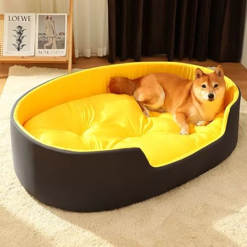 BWCKMTSC Beruhigendes Hundebett für kleine Hunde, 3D-Haustierbett für den Innenbereich, weiche warme Bettenmatte, Liegebank, Sofa, Haustierhaus, Haustierbett, Haustiernest, Katzen- und Hundebett mit von BWCKMTSC