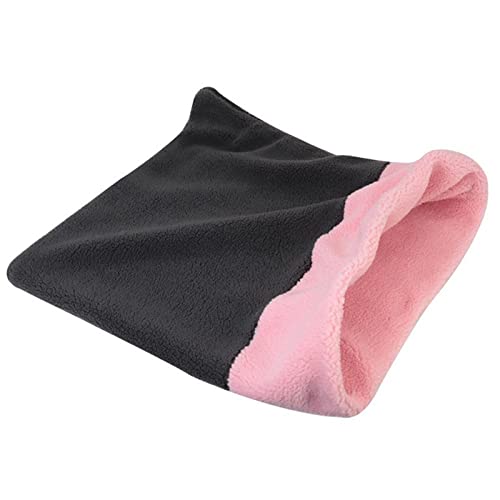 BWCKMTSC Haustierbetten, Schlafsack für kleine Hunde und Katzen, selbstwärmend, zum Kuscheln, mit Kapuze, für Welpen, Höhlenbett, weiches Fleece, Winter, warm, für Katzen, Schlafsack (Pink) von BWCKMTSC