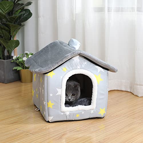 BWCKMTSC Herbst Und Winter Kleine Katze Zwinger Katze Haus Haustier Katze Haustier Bett Weiche Bequeme Warme Katze Bett Haustier Pad von BWCKMTSC