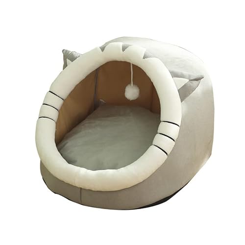 BWCKMTSC Katzenbett-Höhle, Katzenbett für Hauskatzen, kleines Hundebett mit Rutschfester Unterseite, abnehmbare Dicke Polster, maschinenwaschbar, superweiches Haustier-Schlafsofa, B, S von BWCKMTSC