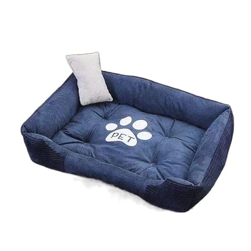 BWCKMTSC SUICRA Haustierbetten, Hundebett, Schlafsack für große Hunde, Zwinger, Katzenmatte, Schlafsofas, Haustierhaus, Winterkissen für kleine Hunde (Farbe: Blau) von BWCKMTSC