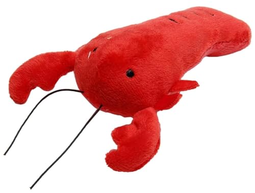 BWESOO 1Ps Red Lobster Hund Kauspielzeug Multi-Form Bequem zu Touch Plüsch Katzen Kauen Gefüllte Spielzeug Hunde Spielsachen für Haustier von BWESOO