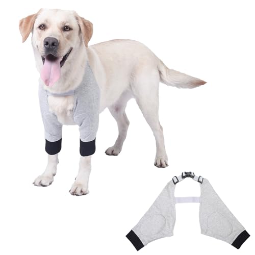 BWLEANSY Ellenbogenbandage Hund, Recovery Sleeve Hund, Hunde Erholungsanzug, Ellbogenschoner für Hunde, Leichte Vorderbeine, für Hot Spots, Wunden, Anti Lecken, Größe L von BWLEANSY