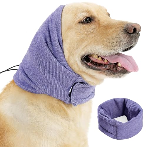 Haustier warme Ohrenschützer,Hunde Ohrenschutz,Anti-Lärm-Hunde-Ohrenschützer,Snood Ohrenschutz für Hund Hals und Ohren wärmer für die Reduzierung von Lärm (Farbe, L) von BWLEANSY