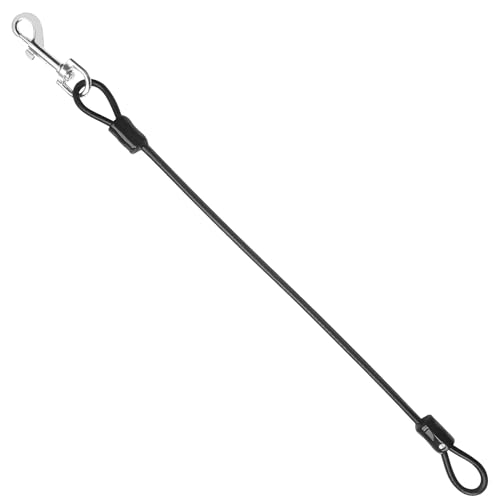 Hundeleine Verlängerungsseil Kausicherfest Metall Kabel Leine,Kausichere Hundeleine,48 cm/19 Zoll Hunter Leine,Kettenleine für Große und Kleine Hunde Training von BWLEANSY