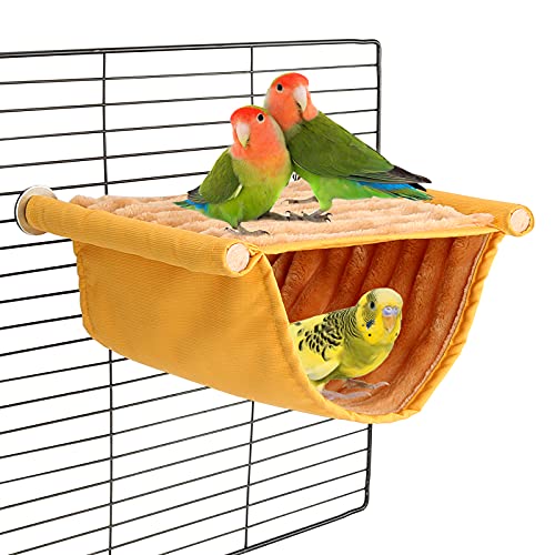 BWOGUE Winter Warm Vogelnest Bett Hängende Hängematte Snuggle Hütte Papagei Haus Zelt Spielzeug Vogelkäfig Sitzstange für Sittiche Wellensittiche Nymphensittiche Lovebird Kakadu Finken Hamster von BWOGUE