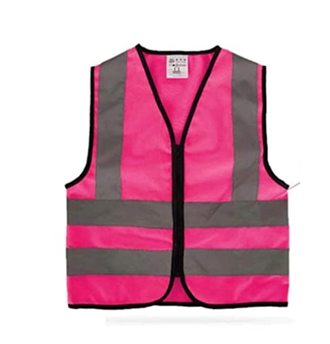 BWUHDKS Warnwesten, Reflektorjacke, Warnweste for den Verkehr, hohe Sichtbarkeit mit reflektierenden Streifen, geeignet for Bauarbeiten im Freien (rot, XL)(Pink,XXXX Large) von BWUHDKS