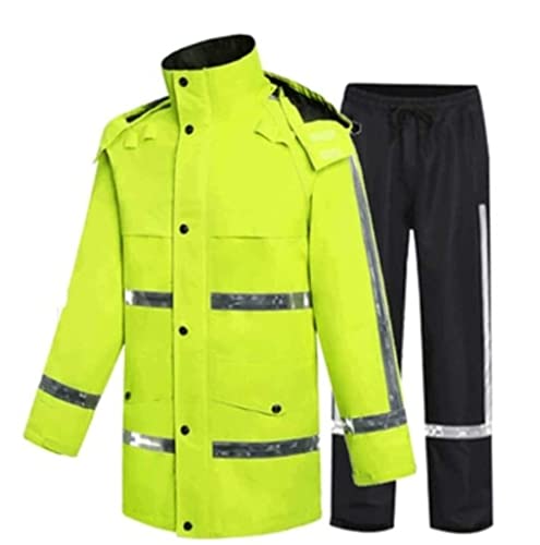 BWUHDKS Warnwesten, Reflektorjacken, Reflektoranzug fürs Fahrradfahren, Warnschutzjacken, reflektierende wasserdichte Overalls und Hosen, Bauwesten (XL)(L) von BWUHDKS