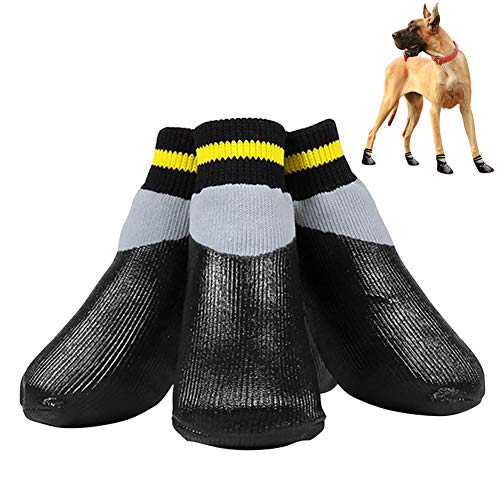 BYALORTEX Anti-Rutsch Hundesocken, Dogs for Injured Paws wasserdichte Hundesocken, rot, Nr. 1(Black,#0) von BYALORTEX