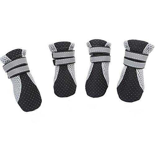 BYALORTEX Anti-Rutsch Hundesocken, Hundeschuhe, Hundepfotenschutz for verletzte Pfoten, wasserdicht, for Hunde, Schwarz, S von BYALORTEX