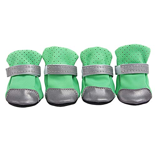 BYALORTEX Anti-Rutsch Hundesocken, Hundestiefeletten Hunderegenstiefel rutschfeste Hundesocken Hunde rot,#3(Green,#2) von BYALORTEX