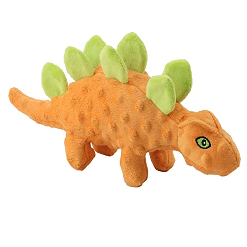 BYNYXI 33cm Plüsch Dino Quietschspielzeug für Hunde, Stofftier Krokodil Dinosaure Plüschtier Squeaky Spielzeug Welpen Zähne Interaktive Spielzeug Kuscheltiere Hundespielzeug für mittel Kleine Hunde von BYNYXI