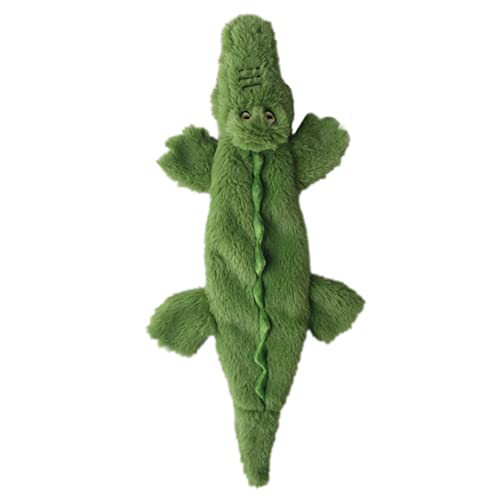 BYNYXI 45cm Plüsch Krokodil Quietschspielzeug für Hunde, Stofftier Krokodil Dinosaure Plüschtier Squeaky Spielzeug Welpen Zähne Interaktive Spielzeug Kuscheltiere Hundespielzeug für mittel Kleine Hunde von BYNYXI