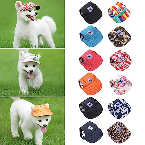 Hunde Mütze Cap, Baseballmütze Hund Kleine Haustier Verstellbarer Hundecap mit Ohrlöchern Basecap Outdoor Welpen Hundemütze Sommer Hüte Baseballkappe Sport Kappe Haustier Hunde Sonnenhut von BYNYXI