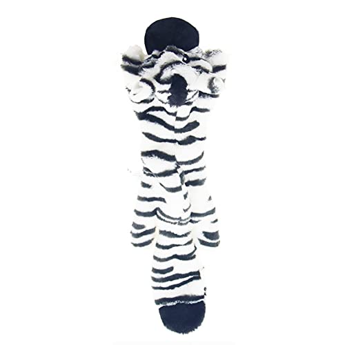 Hundespielzeug Quietschspielzeug, 45cm Zebra Plüsch Squeaky Toy Gefüllte Plüschtiere Tierspielzeug Interaktives Spielzeug Kauen Sound Fun Hundespielzeug für Welpen, Kleine, Mittlere, Große Hunde von BYNYXI