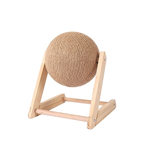 Katzenkratzer Kugel, Kratzball für Katzen Sisal Ball mit Stabiler Kratzbaum Board Kratzer Natürliche Kratzball Interaktives Katzenspielzeug Katzekugel für Kitten Lustige Katze Spielzeug22cmx18cmx16cm von BYNYXI