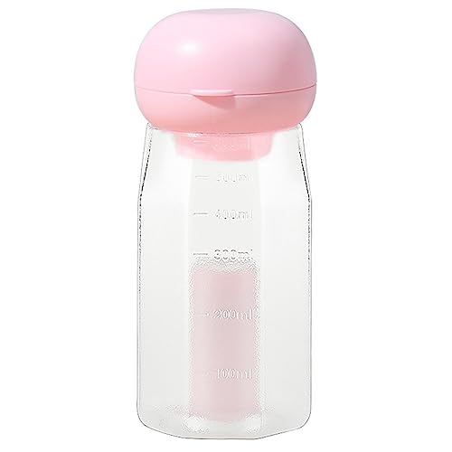 BYYLECL Wasserflasche für Hunde, 600 ml, auslaufsicher, tragbar, für Welpen, Trinkbecher für Hunde, Geschenk für alle Rassen, Rosa von BYYLECL